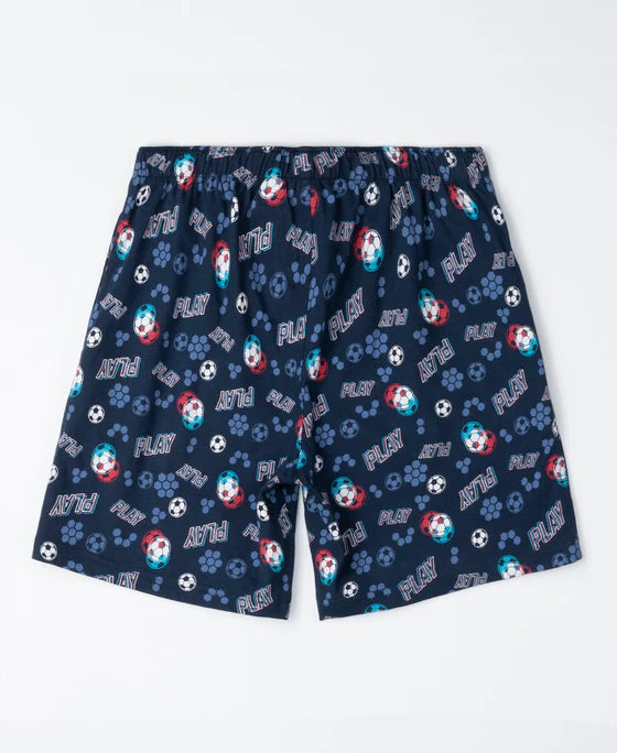 Boy's Super Combed Cotton Printed Boxer Shorts with Side Pockets (#MB05)-12 years Asstd