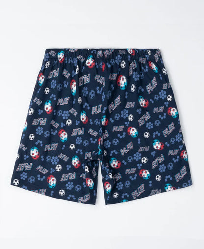 Boy's Super Combed Cotton Printed Boxer Shorts with Side Pockets (#MB05)-12 years Asstd
