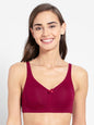 Jockey Women's Wirefree Non Padded Super Combed Cotton Elastane Stretch Full Coverage Everyday Bra with Concealed Shaper Panel and Broad Fabric Straps # FE41
