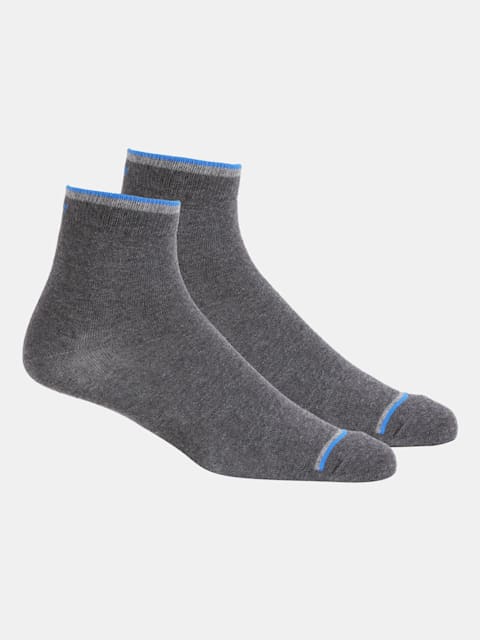 Men's Compact Cotton Stretch Ankle Length Socks With Stay Fresh Treatment 7051 - 2 pc pack