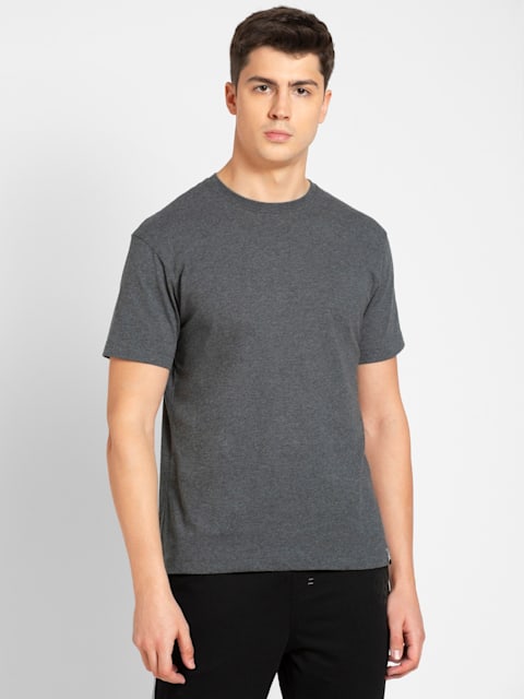 Jockey Men's Super Combed Cotton Rich Solid Round Neck Half Sleeve T-Shirt # 2714