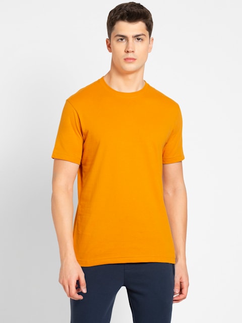 Jockey Men's Super Combed Cotton Rich Solid Round Neck Half Sleeve T-Shirt # 2714