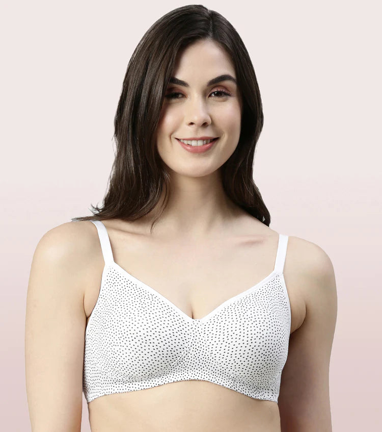 Enamor Everyday Side Support Shaper Stretch Cotton Bra For Women - High Coverage, Non-Padded, Non-Wired Bra | A042