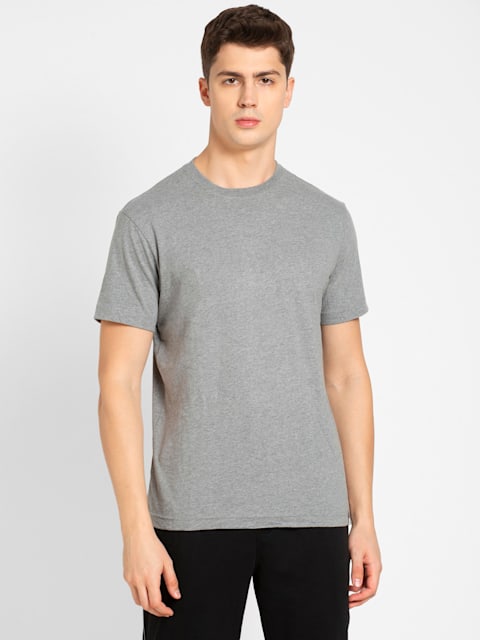 Jockey Men's Super Combed Cotton Rich Solid Round Neck Half Sleeve T-Shirt # 2714