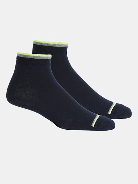 Men's Compact Cotton Stretch Ankle Length Socks With Stay Fresh Treatment 7051 - 2 pc pack