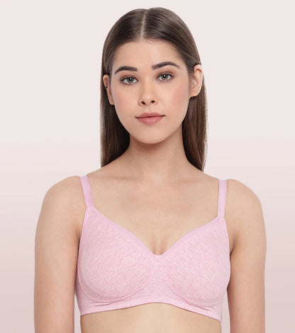 Enamor Everyday Side Support Shaper Stretch Cotton Bra For Women - High Coverage, Non-Padded, Non-Wired Bra | A042