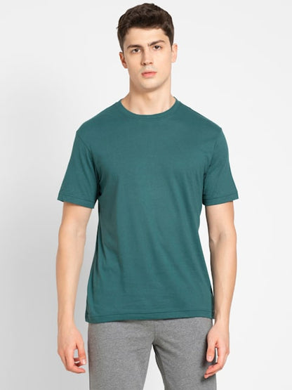 Jockey Men's Super Combed Cotton Rich Solid Round Neck Half Sleeve T-Shirt # 2714