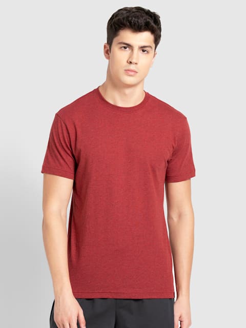 Jockey Men's Super Combed Cotton Rich Solid Round Neck Half Sleeve T-Shirt # 2714