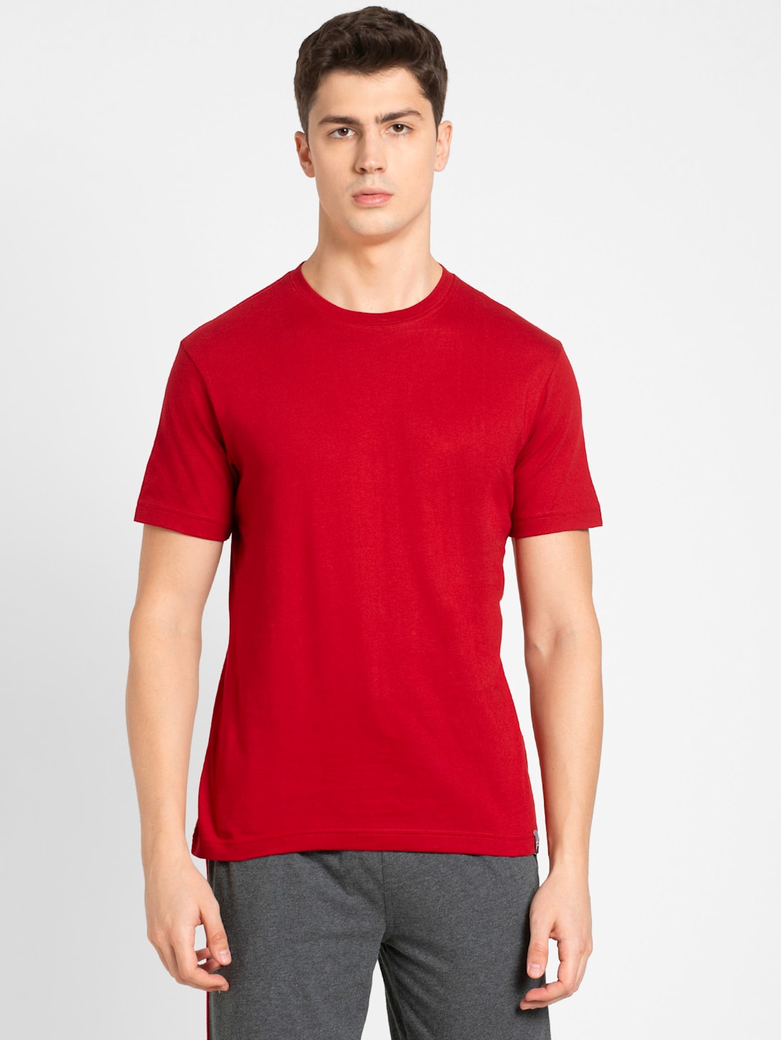 Jockey Men's Super Combed Cotton Rich Solid Round Neck Half Sleeve T-Shirt # 2714