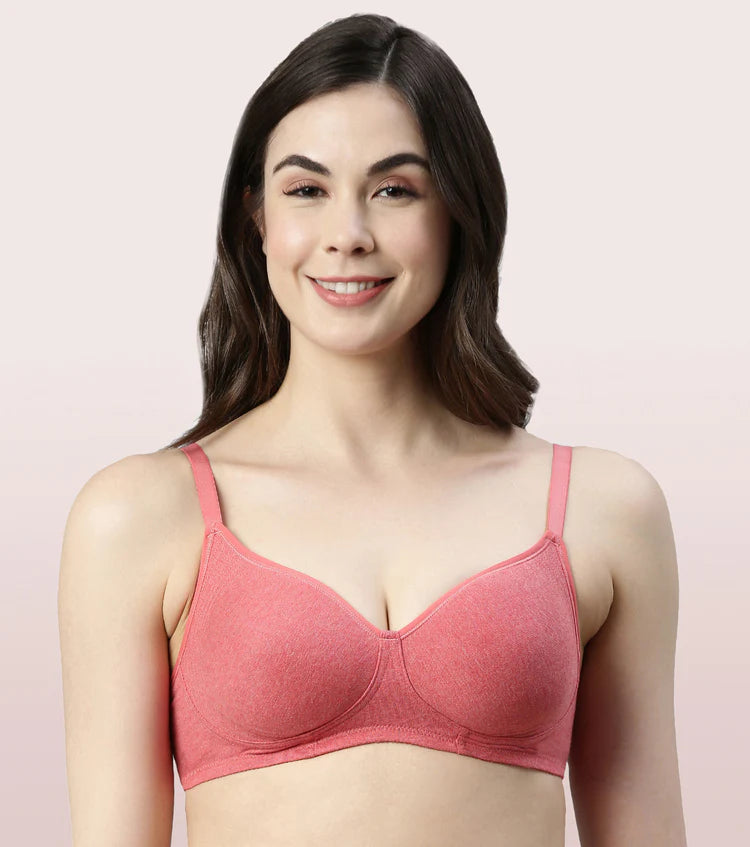 Enamor Everyday Side Support Shaper Stretch Cotton Bra For Women - High Coverage, Non-Padded, Non-Wired Bra | A042