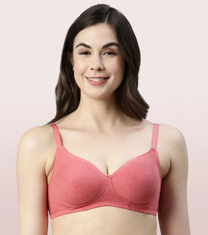 Enamor Everyday Side Support Shaper Stretch Cotton Bra For Women - High Coverage, Non-Padded, Non-Wired Bra | A042