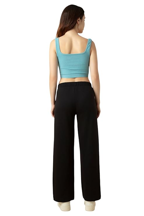 ALL DAY PANT - Van Heusen Women High Rise Athleisure Solid Wide Leg Pleated Pant - Functional Pocket, Relax Fit
