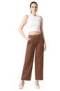 ALL DAY PANT - Van Heusen Women High Rise Athleisure Solid Wide Leg Pleated Pant - Functional Pocket, Relax Fit