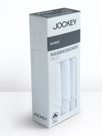 Super Combed Cotton Handkerchief with Stay Fresh Properties (#Hk01) - white