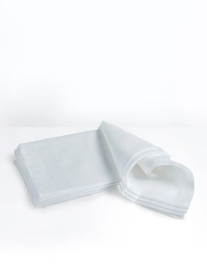Super Combed Cotton Handkerchief with Stay Fresh Properties (#Hk01) - white