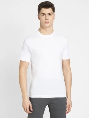 Jockey Men's Super Combed Cotton Rich Solid Round Neck Half Sleeve T-Shirt # 2714